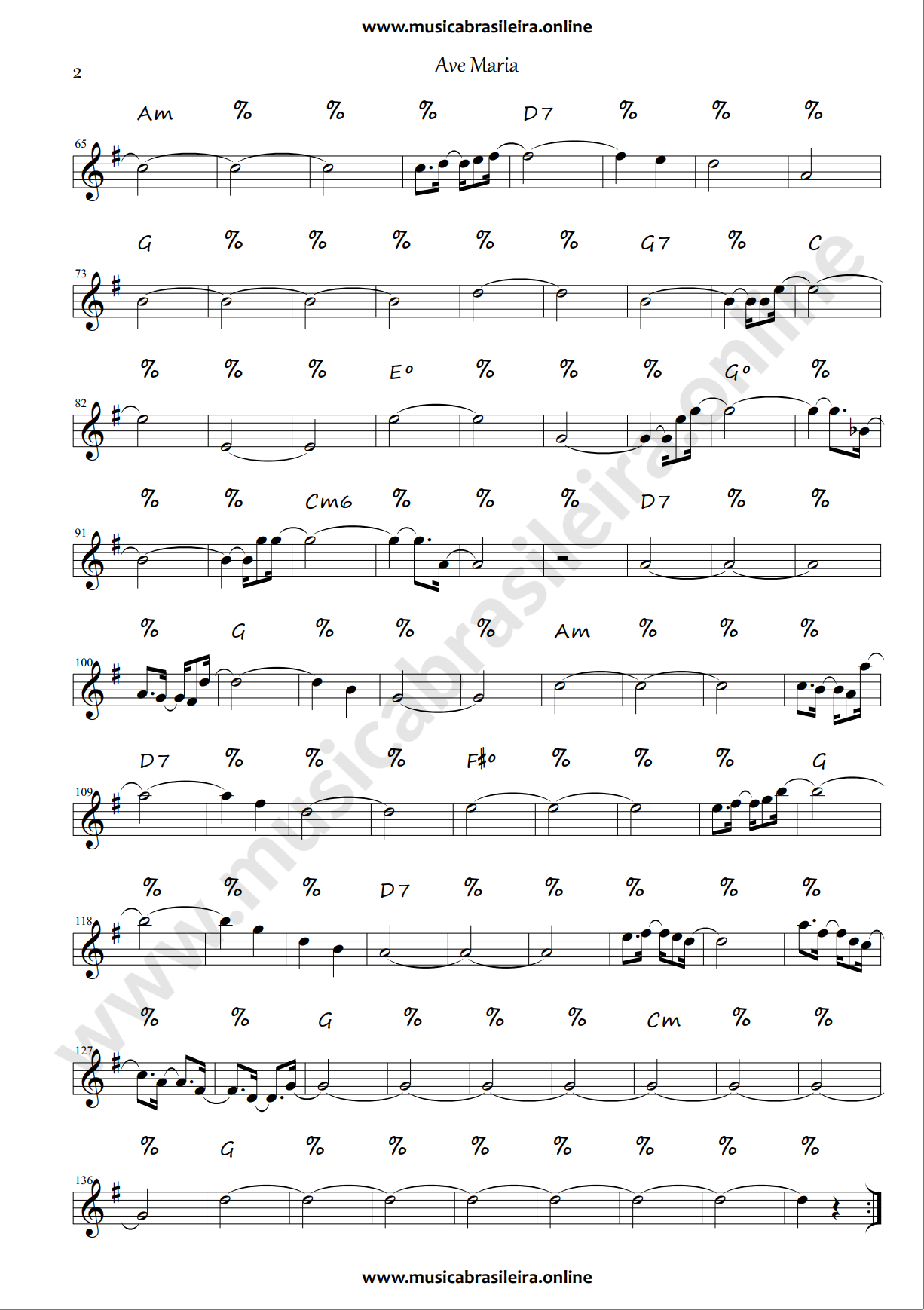 PARTITURA Ave Maria (Gounod) Ver. Jorge Aragao Pag 2