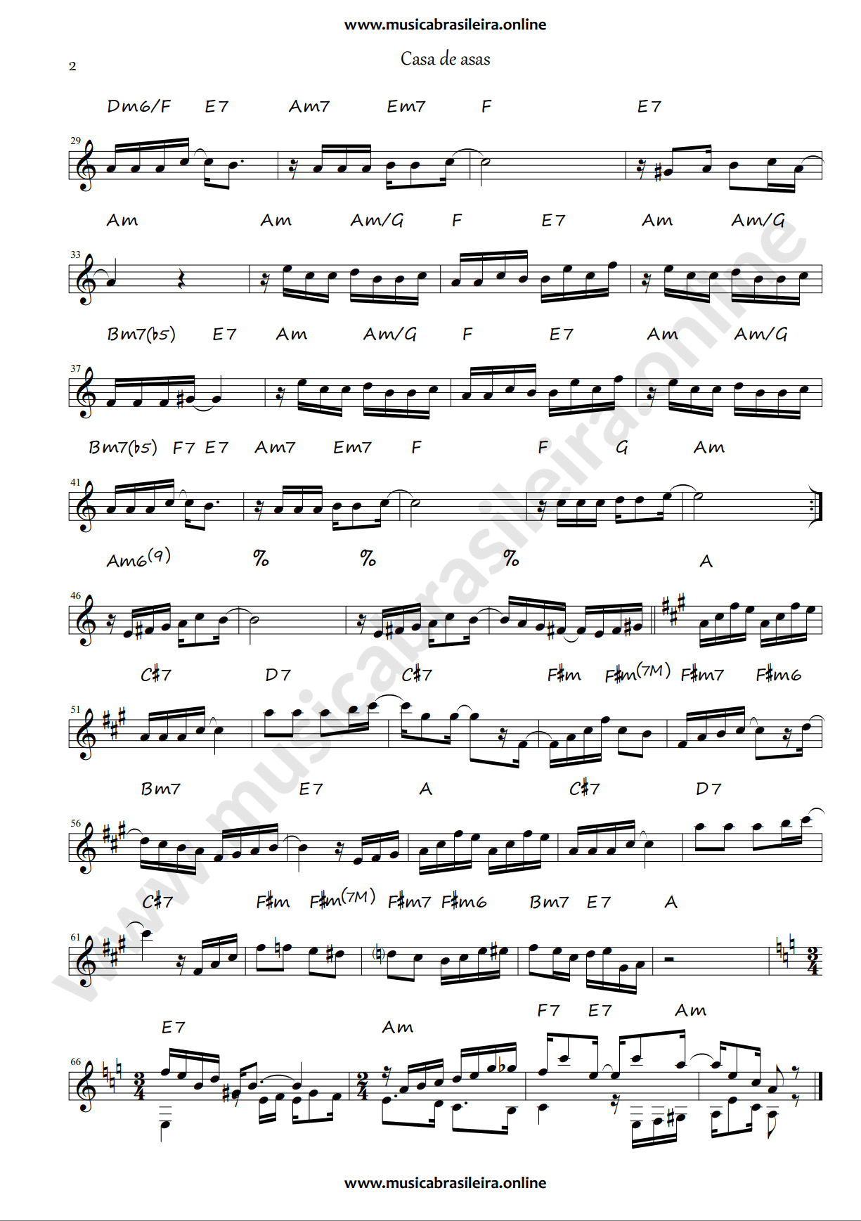 PARTITURA Casa de asas (Fausto Prado) Pag 2