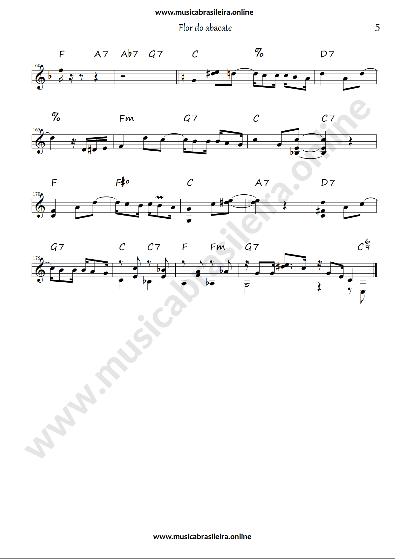 PARTITURA Flor de abacate (Alvaro Sandin) ver. Jacob do Bandolim) Pag 5