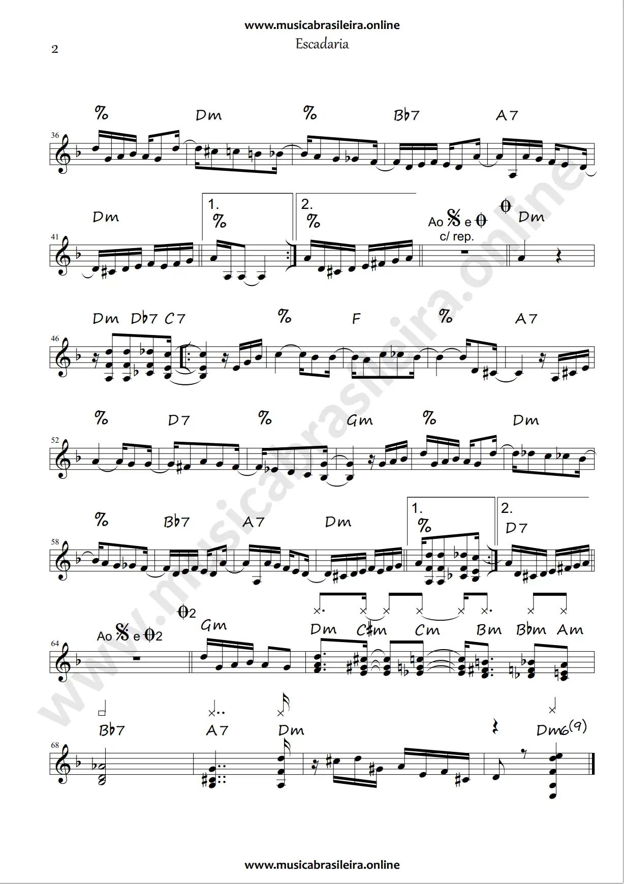 PARTITURA Escadaria (Pedro Raimundo) Pag 2