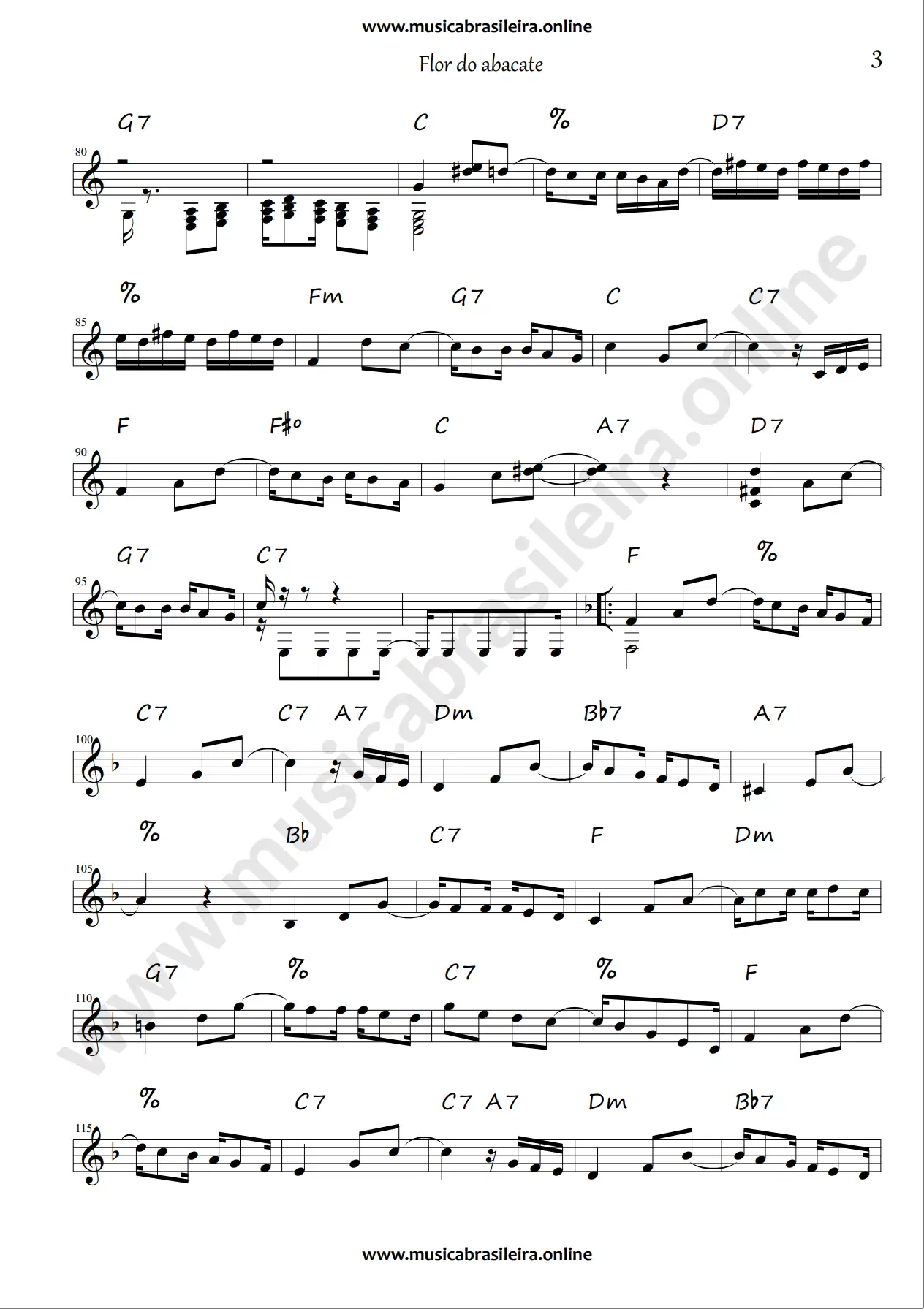 PARTITURA Flor de abacate (Alvaro Sandin) ver. Jacob do Bandolim) Pag 3